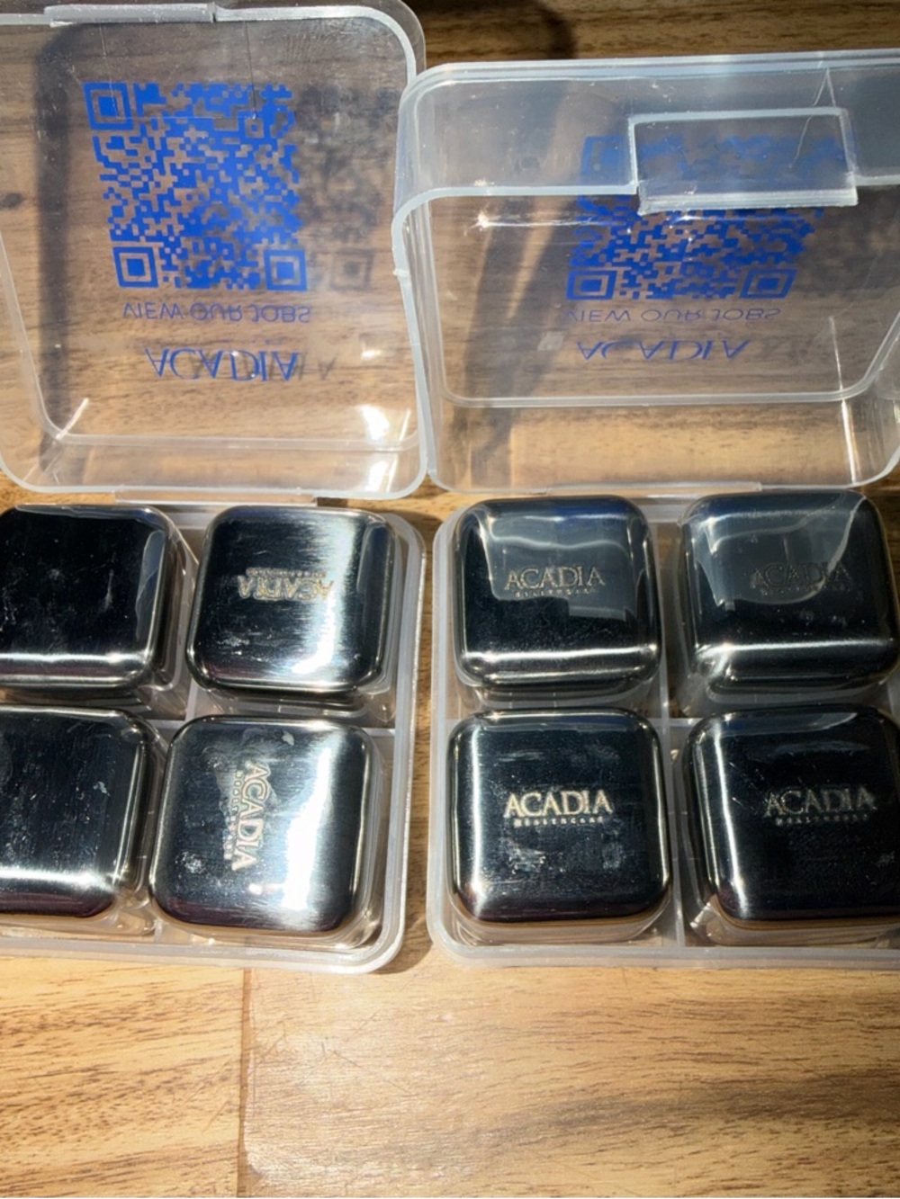 Arcadia Stainless Steel Reusable Whiskey Stones - Set of 8 (Silver)